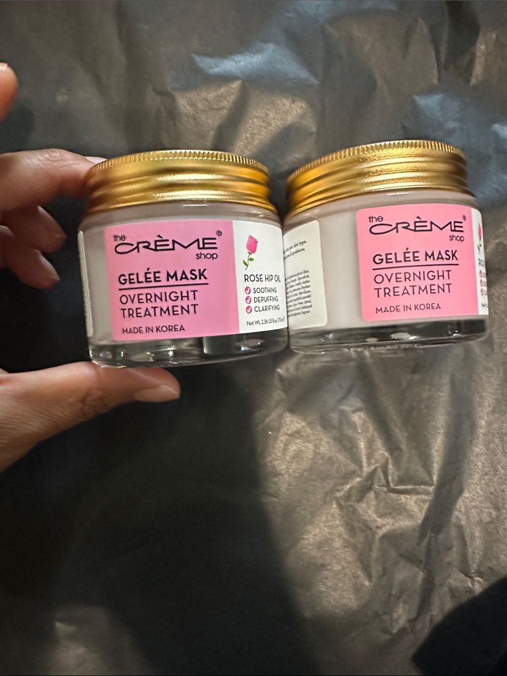 The Crème Shop Pink Gelée Mask Overnight Hair Treatment